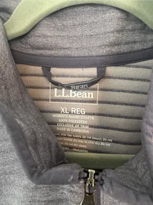 L.L. Bean Airlight Knit Full-Zip Jacket Sweatshirt XL Purple Heather thumbnail 4