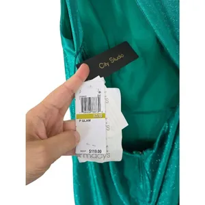 City Studios Junior‎ Glitter Size 18 Jade Green Maxi One Shoulder NEW thumbnail 8