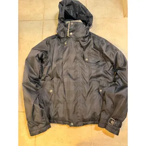 Burton Dutchess Insulated Jacket Black Tonal Check Faux Fur Hooded Womens Medium thumbnail 2