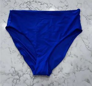 NWOT Quince Electric Blue Italian High Rise Bikini Bottoms Size XL thumbnail 1