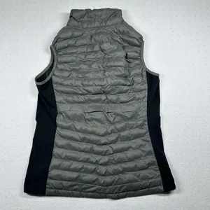 Columbia Women’s Quilted Puffer Vest Gray Black Full Zip Lightweight Size L thumbnail 5