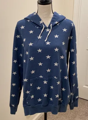 Alternative star pattern hoodie size XXl Celestial Preppy Streetwear thumbnail 1