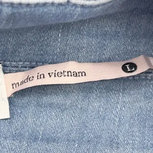 Denim Blvd‎ Halter Top Women Large Blue Stretch Crop Y2K Indie Boho Baddie Retro thumbnail 9