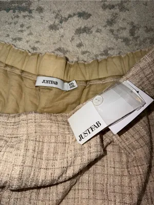 JustFab Linen Blend Tweed Shorts NWT XXL Beige Work Career thumbnail 4