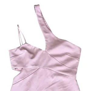 Revolve NBD x Naven Chloe Asymmetric One Shoulder Cutout Wrap Mauve Mini Dress S thumbnail 4