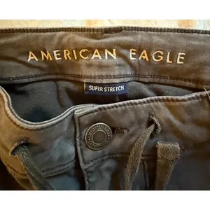 American Eagle Pants Womens Size 8 Gray Cargo Jogger Stretch Utility Ankle thumbnail 4