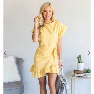 ✨HP✨Shine After Sundown Dress Mustard✨ thumbnail 2