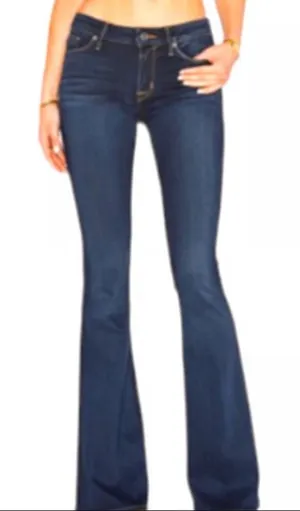 Hudson Mia‎ 5 Pocket Mid Rise Flare Jeans 25 boho flattering layered retro modal thumbnail 1