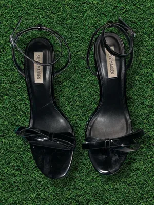 Steve Madden Bradshaw Heels Black Bow thumbnail 1