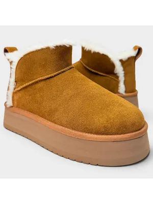 Koolaburra by UGG Koola Ultra Mini Platform Boots Cognac Womens 7 New thumbnail 12