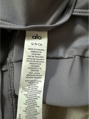 Alo Yoga Airlift Winter Warm Mob Wife Faux Leather Cropped Supermoto Tank small thumbnail 7