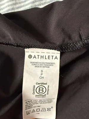 Athleta Black Women's Athletic Shorts with High Elastic Waist, size S thumbnail 3