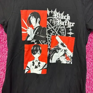 Black Butler Ciel Sebastian & Grell Anime Women’s Tee M thumbnail 2