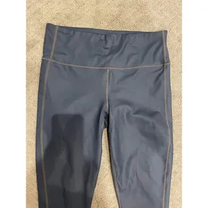 Athleta High Rise Shine Leggings Steel Blue Compression Yoga Workout Pants,M thumbnail 3