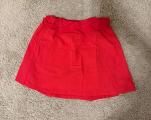 Amazon brand red mini skirt  thumbnail 1