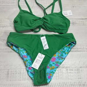 Cupshe Colorful Garden Bikini Top & Reversible Bottoms Set thumbnail 9