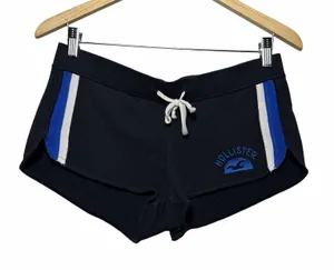 Hollister Womens Micro Mini‎ Low Rise Fleece Dolphin Shorts S Y2K Spellout Logo thumbnail 1