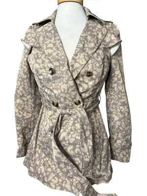 Daughters of the Liberation Leopard Print Trench Coat (Size 4) thumbnail 2