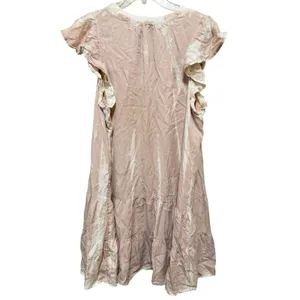 KNOX ROSE Pink Tie Dye Tiered Ruffle Sleeve Mini Dress XXL‎ thumbnail 3