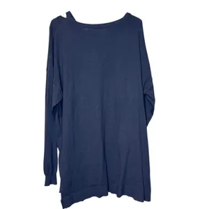 UMGEE Womens Blue V-Neck Knitted Long Sleeve Oversized Tunic Boho Top XL WU3021 thumbnail 10
