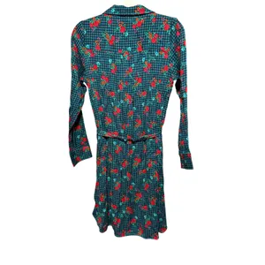 Matilda Jane Fa La La Green Blue Gingham Shirt Dress Belted Sz S‎ thumbnail 3