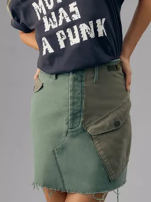 MOTHER The G.I. Jane Mini Skirt 24 Green thumbnail 1
