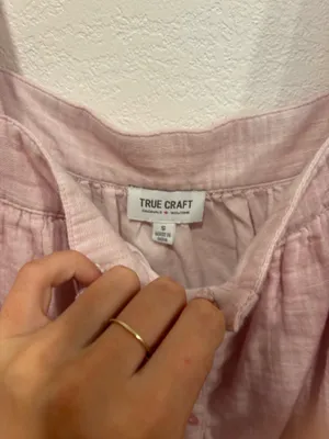 true craft pink ruffle top thumbnail 2