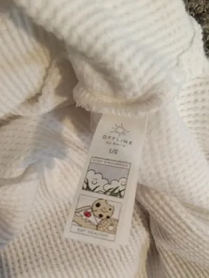 Offline By Aeri Oversized Everyday Cozy Waffle Layering Cotton Henley Size Larg thumbnail 3