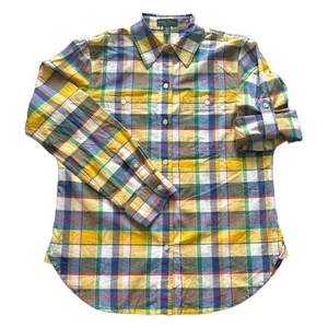 Lauren Ralph Lauren Petite‎ Multicolor Plaid Cotton Roll Tab Button Up Shirt PM thumbnail 5