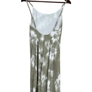 Thakoon Sleeveless Tie Dye Maxi Slip Dress Open Back Scoop Neck 0 Sage Green thumbnail 7