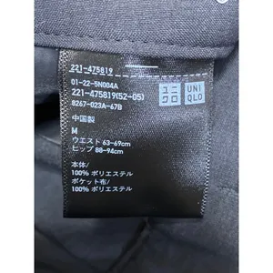 Uniqlo Women's Gray High Waisted Pleated Baggy Wide Leg Trousers Dress Pants M thumbnail 5