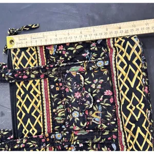 Vera Bradley Iconic Small Tote Bag MING Black Bamboo Floral Quilted Y2K Purse‎ thumbnail 3