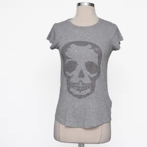 Zadig & Voltaire -‎ New! Skull Cotton & Modal T-shirt - Navy thumbnail 2