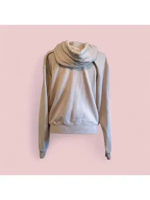 John Galt Women’s Light Gray Zip-Up Hoodie Sweatshirt thumbnail 2