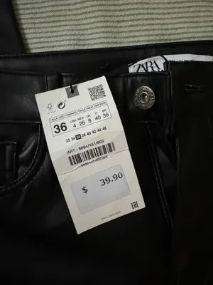 ZARA Leather Black Pants thumbnail 4
