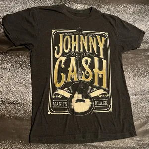Unisex Adult Medium Johnny Cash Short Sleeve Graphic T-Shirt. thumbnail 1