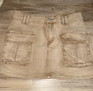 SheIn Matching khaki denim set thumbnail 3