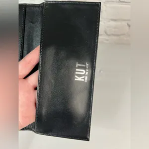 Kut From The Kloth Black White Striped‎ Slim Trifold Wallet Vegan Leather NEW thumbnail 5