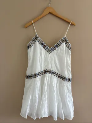 Abercrombie & Fitch V-Neck Flowy Mini Skort Dress Size Small Tall Boho Vacation thumbnail 5