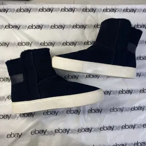UGG Women’s Black Suede Shearling Lined Ankle Boots Buckle Strap Size 9 EU 40 thumbnail 2