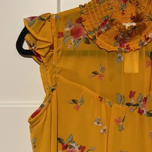 Floral blouse with smock neck line Size L thumbnail 5