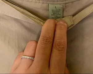 Rustic Ridge women’s tan nylon hiking pants with zip leg to make into shorts LRG thumbnail 3