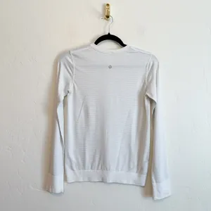 Lululemon | Swiftly Breathe Long Sleeve Athletic Top in White thumbnail 5