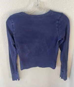 Aerie Navy Long Sleeve Shirt thumbnail 2