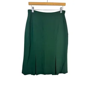 Doncaster Skirt Womens Size 6 Green A-Line Midi Pleated Hem Work Formal thumbnail 10