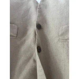 A New Day Linen Blazer Womens Medium Tan Oversized Preppy Coastal Beachy Career‎ thumbnail 5