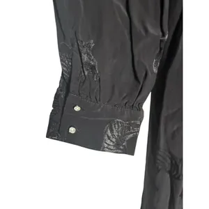 Miu Miu Black Tonal Zebra Print Long Sleeve Asymmetric Button Tie Waist Maxi Dress M thumbnail 6