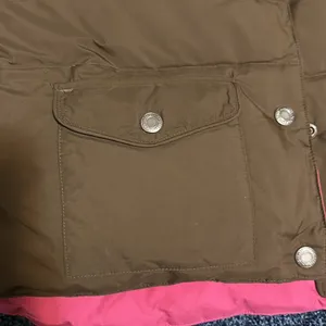 American Eagle Vintage reversible, vest, brown, and pink thumbnail 4