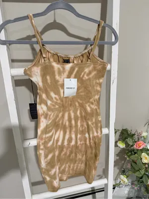Forever 21 Ribbed Tank Dress in Light Beige thumbnail 3
