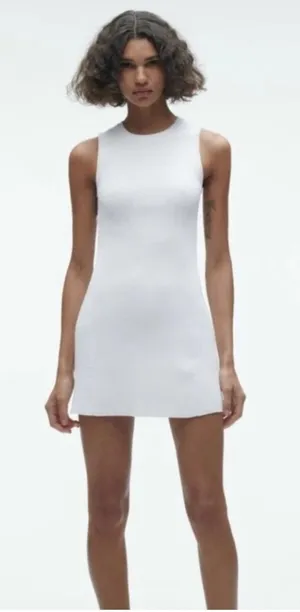 Zara Knit Sleeveless Mini Dress – Cream/White, New With Tags, Size M thumbnail 1